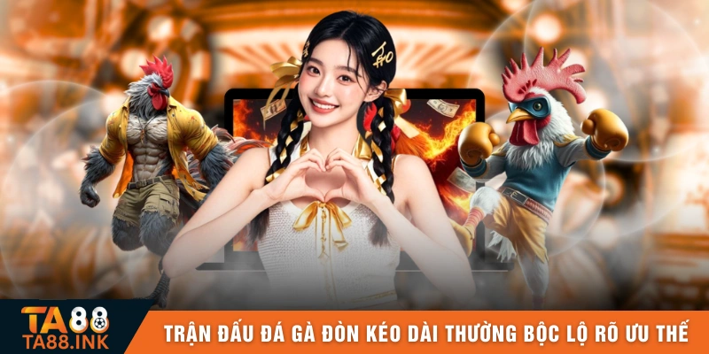 Các trận đấu đá gà đòn kéo dài thường giúp bộc lộ rõ ưu thế 